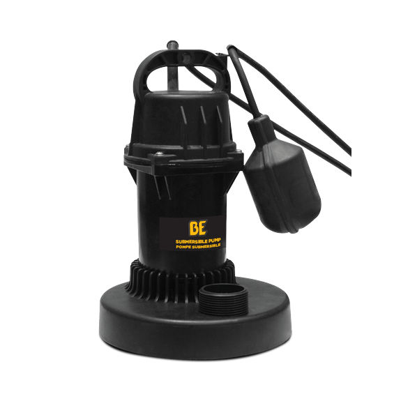 BE 1/3 HP Tethered On/Off Submersible Water Pump